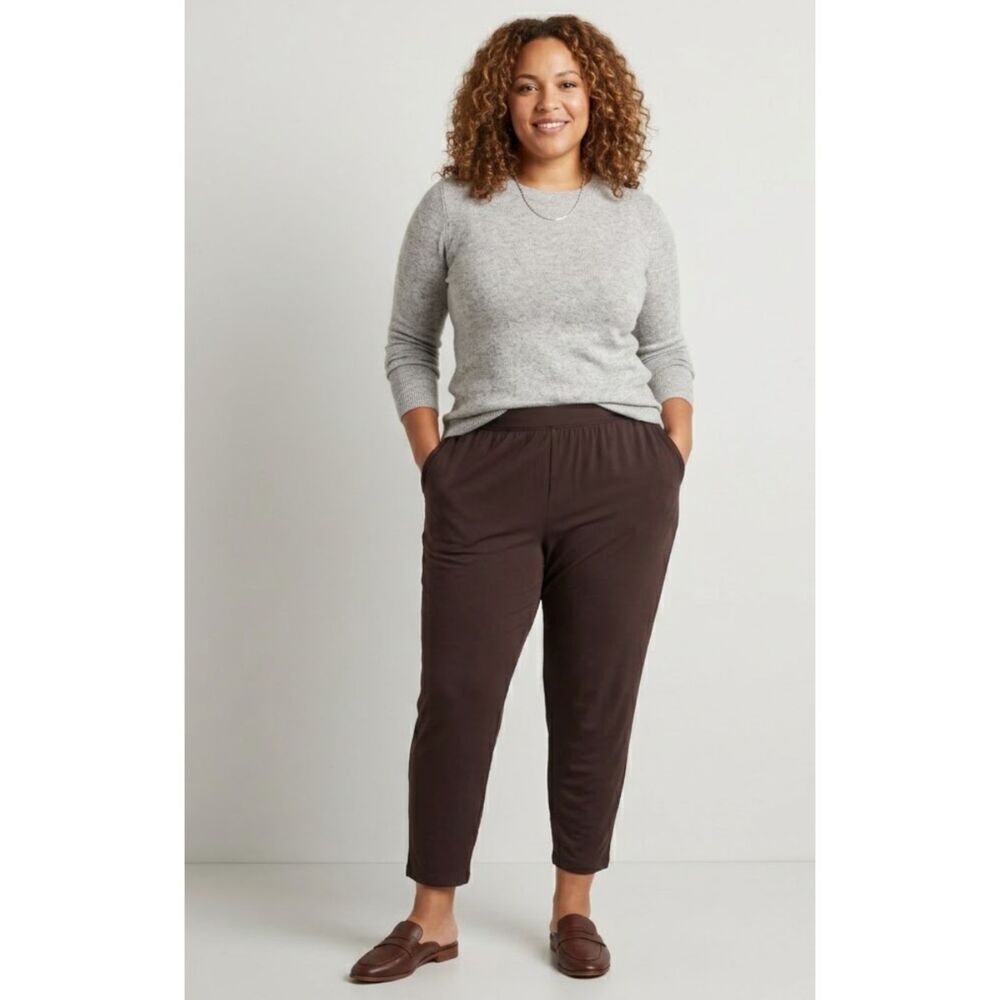 AnyWear by Catherines Classic Pull On High Rise Pants Women's Plus Size 2XW P
